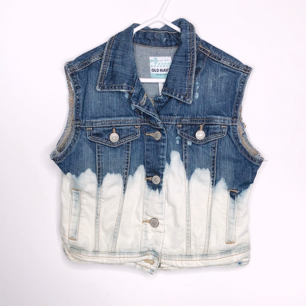 Old Navy Girls Distressed Denim Vest